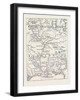 The Course of the Mississippi. from the Map of North America by De Lisle, 1703Usa, 1870S-null-Framed Giclee Print