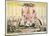 The Court at Brighton a La Chinese, 1816-George Cruikshank-Mounted Giclee Print