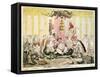 The Court at Brighton a La Chinese, 1816-George Cruikshank-Framed Stretched Canvas