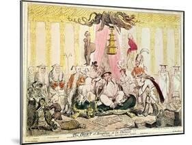 The Court at Brighton a La Chinese, 1816-George Cruikshank-Mounted Giclee Print