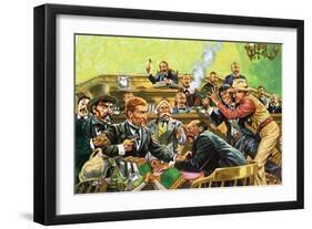 The Court Case of Temple Lee Houston Turned into a Running Gun Battle-Harry Green-Framed Giclee Print