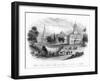 The Court House, Medical College and Church, Augusta, Georgia, USA, 19th Century-A Willmore-Framed Giclee Print