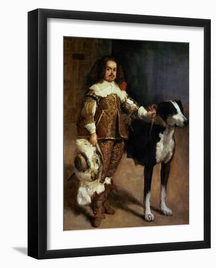 The Court Jester Don Antonio, Wrongly Called "El Ingles"-Diego Velazquez-Framed Giclee Print