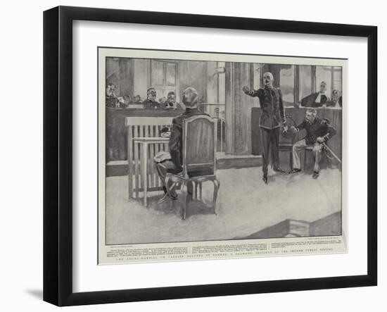 The Court-Martial on Captain Dreyfus at Rennes, a Dramatic Incident of the Second Public Sitting-Frank Craig-Framed Giclee Print