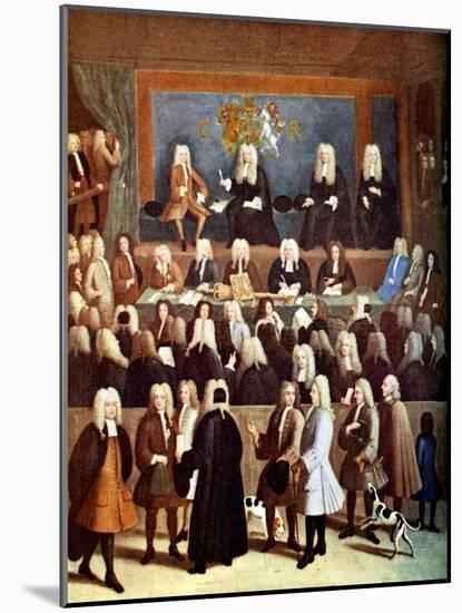 The Court of Chancery in the Reign of George I, 18th Century-Benjamin Ferrers-Mounted Giclee Print