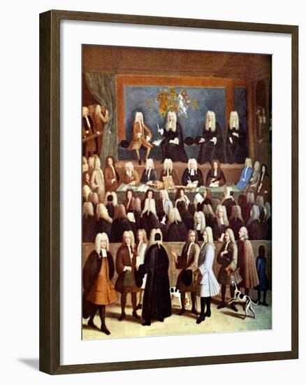 The Court of Chancery in the Reign of George I, 18th Century-Benjamin Ferrers-Framed Giclee Print