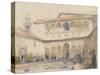 The Court of Myrtles, Alhambra (Or Hall of Myrtles, Alhambra) 1833-David Roberts-Stretched Canvas