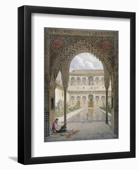 The Court of the Alberca in the Alhambra, Granada, 1853-Leon Auguste Asselineau-Framed Giclee Print