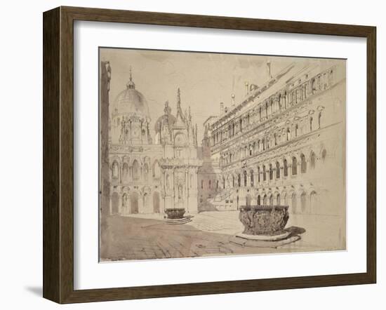 The Court of the Ducal Palace-John Ruskin-Framed Giclee Print