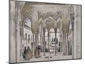The Court of the Lions (Patio De Los Leones)-John Frederick Lewis-Mounted Giclee Print