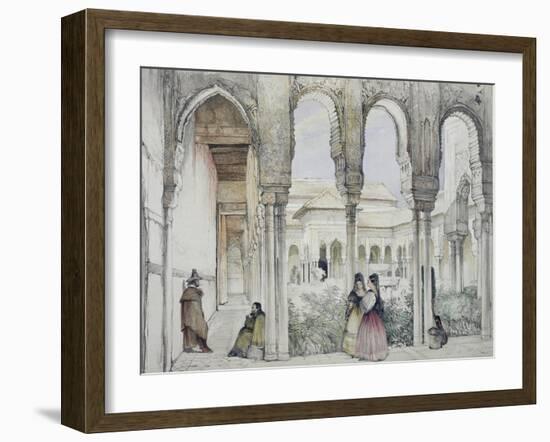 The Court of the Lions (Patio De Los Leones)-John Frederick Lewis-Framed Giclee Print