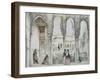 The Court of the Lions (Patio De Los Leones)-John Frederick Lewis-Framed Giclee Print