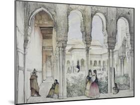 The Court of the Lions (Patio De Los Leones)-John Frederick Lewis-Mounted Giclee Print