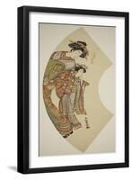 The Courtesan Hanaogi of the Ogiya and Her Attendant, C.1777-78-Isoda Koryusai-Framed Giclee Print