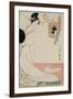 The Courtesan Hanazuma of Hyogoya from the Series 'Brands of Sake Linked with Six Selected Courtesa-Kitagawa Utamaro-Framed Giclee Print