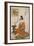 The Courtesan, Karakoto of the Chojiya, Seated by an Arrangement of Plum Flowers-Kitagawa Utamaro-Framed Giclee Print