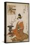 The Courtesan, Karakoto of the Chojiya, Seated by an Arrangement of Plum Flowers-Kitagawa Utamaro-Stretched Canvas