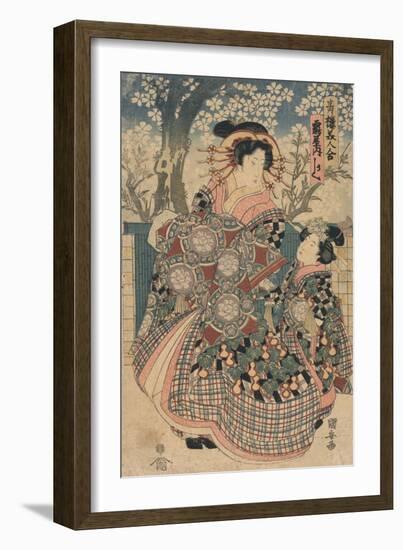 The Courtesan Kashiku-Utagawa Kuniyasu-Framed Giclee Print