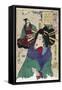 The Courtesan Komurasaki of the Kadoebiro House Par Yoshitoshi, Tsukioka (1839-1892). Colour Woodcu-Tsukioka Yoshitoshi-Framed Stretched Canvas