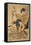 The Courtesan Michinoku from the Green House-Isoda Koryusai-Framed Stretched Canvas