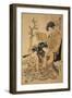The Courtesan Michinoku from the Green House-Isoda Koryusai-Framed Giclee Print