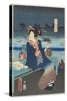 The Courtesan Omitsu of the Yamato House, April 1862-Utagawa Kunisada-Stretched Canvas