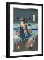 The Courtesan Omitsu of the Yamato House, April 1862-Utagawa Kunisada-Framed Giclee Print