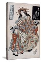 The Courtesan Shiratama from the Tamaya House, C.1825-Keisai Eisen-Stretched Canvas