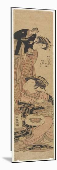 The Courtesan Sogiku of the Matsukaneya House-Isoda Koryusai-Mounted Premium Giclee Print