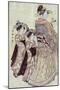 The Courtesan Somenosuke of the House of Matsuba, Japanese Wood-Cut Print-Lantern Press-Mounted Art Print