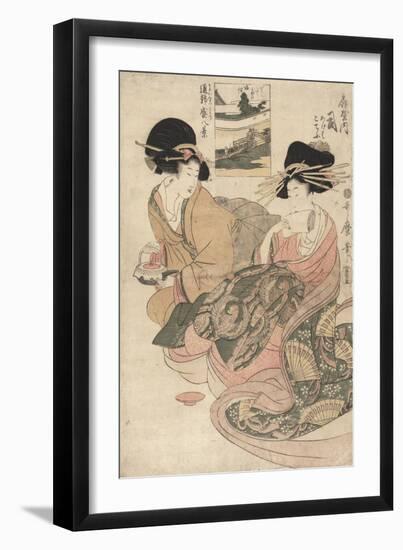 The Courtesan Tsukasa of ?giya-Kitagawa Utamaro-Framed Premium Giclee Print