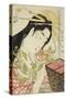 The Courtesan Tsukioka of the Hyogoya, C.1797-Ichirakutei Eisui-Stretched Canvas