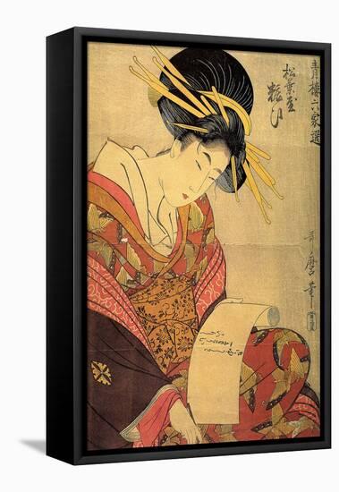 The Courtesan Yosooi of the Matsubaya House, C1800-Kitagawa Utamaro-Framed Stretched Canvas