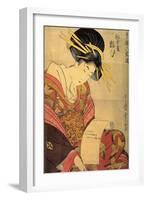 The Courtesan Yosooi of the Matsubaya House, C1800-Kitagawa Utamaro-Framed Premium Giclee Print