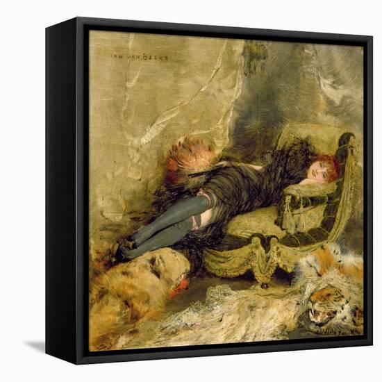 The Courtesan-Jan Van Beers-Framed Stretched Canvas