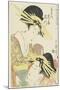 The Courtesans Hanaogi and Takigawa of the Ogiya House, C. 1805-Kitagawa Utamaro-Mounted Giclee Print