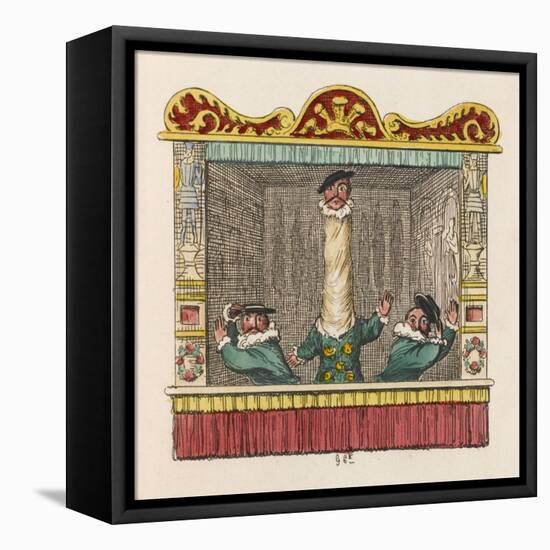 The Courtier with the Long Neck-George Cruikshank-Framed Stretched Canvas