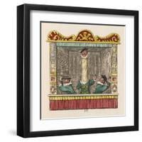 The Courtier with the Long Neck-George Cruikshank-Framed Art Print
