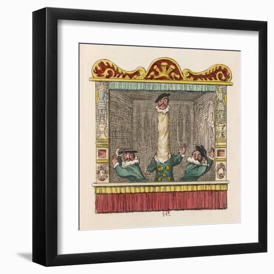 The Courtier with the Long Neck-George Cruikshank-Framed Art Print