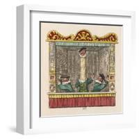 The Courtier with the Long Neck-George Cruikshank-Framed Art Print