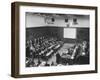 The Courtroom Crowded with Lawyers and Defendents During the Nuremberg Trial-Ed Clark-Framed Photographic Print