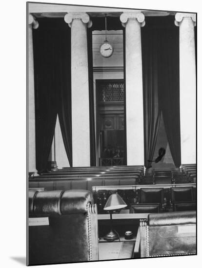 The Courtroom of the Supreme Court Seen from Behind of the Nine Justices-Margaret Bourke-White-Mounted Photographic Print