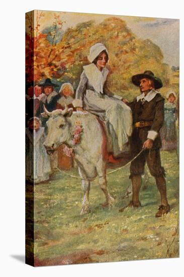 The Courtship of Miles Standish-Arthur A. Dixon-Stretched Canvas