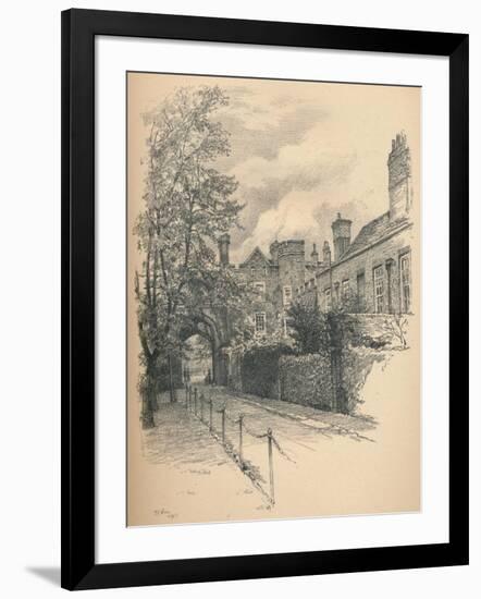 The Courtyard and Gateway of Richmond Palace, 1902-Thomas Robert Way-Framed Giclee Print