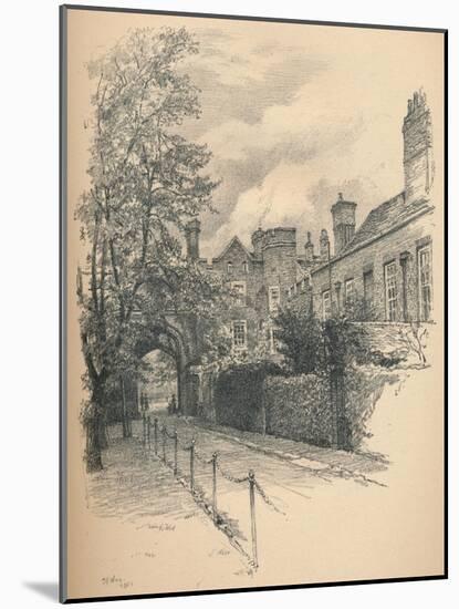 The Courtyard and Gateway of Richmond Palace, 1902-Thomas Robert Way-Mounted Giclee Print