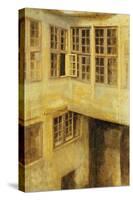 The Courtyard at 30 Strandgade-Vilhelm Hammershoi-Stretched Canvas