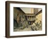The Courtyard in Anguillara Palace in Rome, from the Series Disappeared Rome-Ettore Roesler Franz-Framed Giclee Print