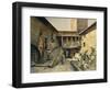 The Courtyard in Anguillara Palace in Rome, from the Series Disappeared Rome-Ettore Roesler Franz-Framed Giclee Print