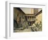 The Courtyard in Anguillara Palace in Rome, from the Series Disappeared Rome-Ettore Roesler Franz-Framed Giclee Print