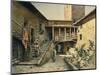 The Courtyard in Anguillara Palace in Rome, from the Series Disappeared Rome-Ettore Roesler Franz-Mounted Giclee Print